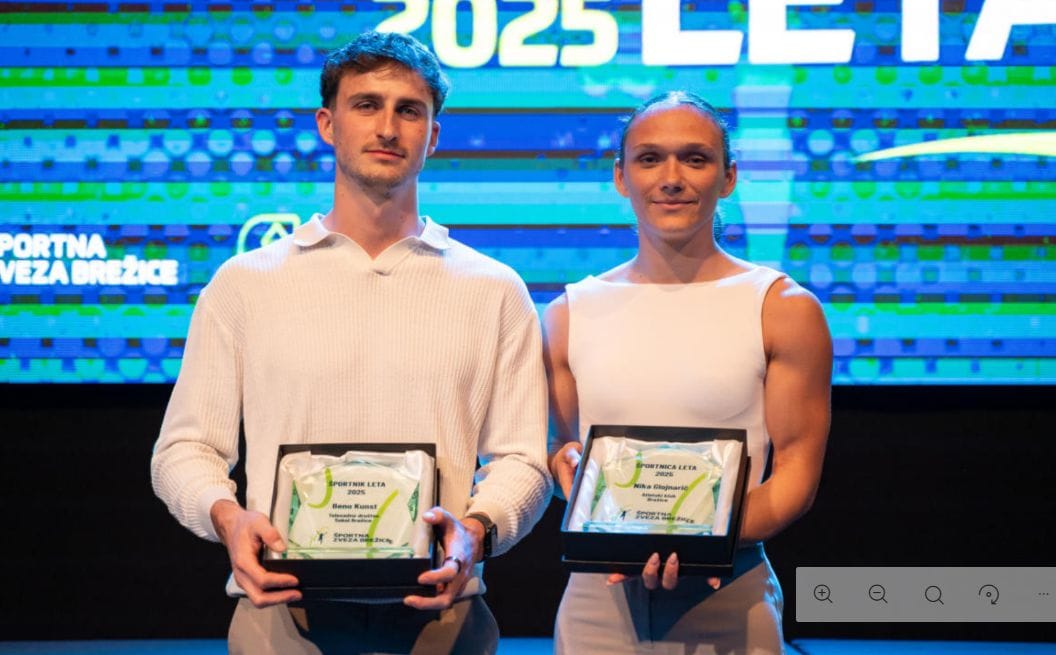 Športnika leta 2025 v občini Brežice Kunst in Glojnarič